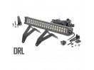 Dodge RAM 1500 DT LED Hidden Bumper Kit Light Bar 20" White DRL Black Series Rough Country