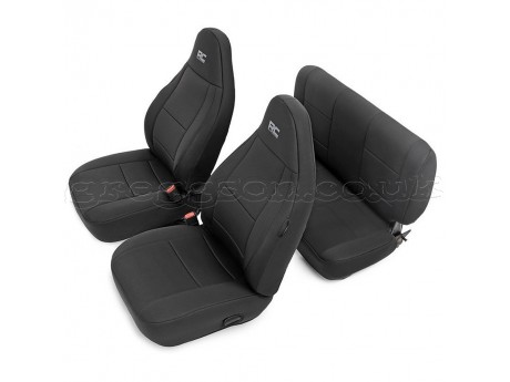 Jeep Wrangler TJ (2003-2006) Seat Cover Set Black Neoprene Rough Country