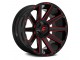 20" x 9" 5x127 ET1 Alloy Wheel D643 Contra Gloss Black/Red Tinted Clear Accents Fuel