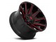 20" x 9" 5x127 ET1 Alloy Wheel D643 Contra Gloss Black/Red Tinted Clear Accents Fuel