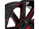 20" x 9" 5x127 ET1 Alloy Wheel D643 Contra Gloss Black/Red Tinted Clear Accents Fuel
