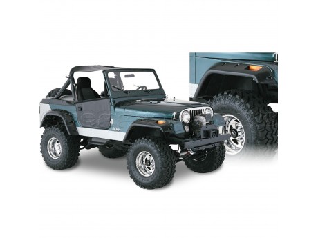 Jeep CJ Front And Rear Fender Flare Set Cut Out Style Bushwacker
