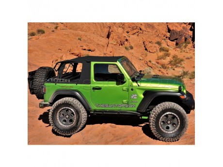 Jeep Wrangler JL 2 Door Cargo Cover With Rear Window Black Diamond Suntop