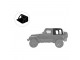 Jeep Wrangler JL 2 Door Cargo Cover With Rear Window Black Diamond Suntop