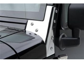 Jeep Wrangler JK Stainless Steel Windshield Brackets Smittybilt