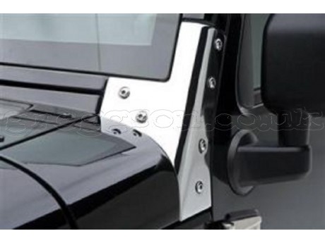 Jeep Wrangler JK Stainless Steel Windshield Brackets Smittybilt