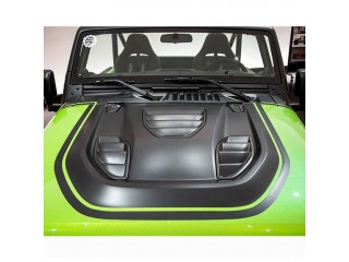 Jeep Wrangler JK Front Steel Hood Matte Black TrailCat OFD
