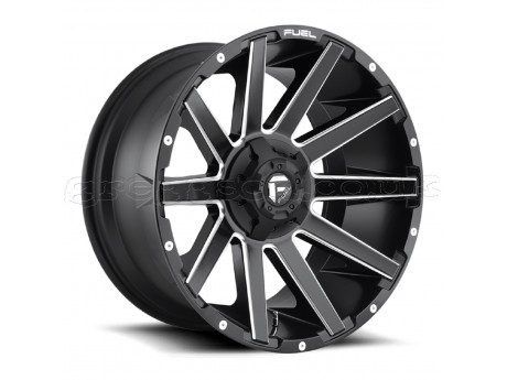18" x9 6x135/6x139,7 ET-12 Alloy Wheel D616 Contra Matte Black Milled Fuel