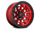 18" x 9" 6x139,7 ET1 Alloy Wheel D695 Covert Candy Red/Black Ring Fuel