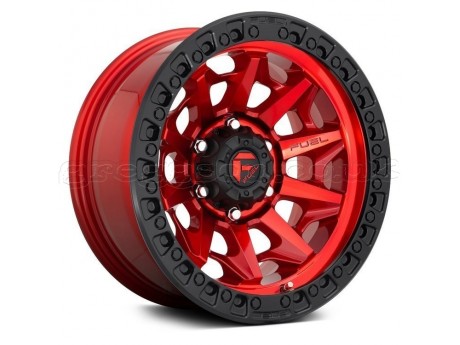 18" x 9" 6x139,7 ET1 Alloy Wheel D695 Covert Candy Red/Black Ring Fuel
