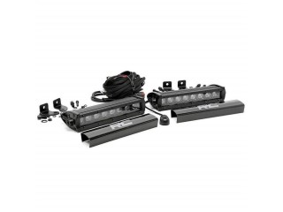 8" LED Light Bars Single Row Spot Black Series Rough Country