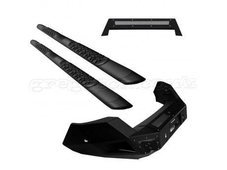 Toyota Tacoma Bundle Upgrade Kit Front Bumper Side Steps Light Mount Bar Go Rhino