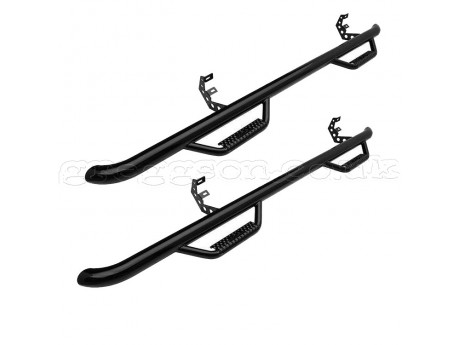 Nissan Titan Stainless Steel Black Nerf Steps Smittybilt