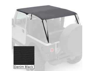 Jeep Wrangler YJ (1992-1995) Soft Top Extended Denim Black Smittybilt