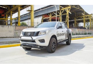 Nissan Navara NP300 Front RC3 LR Skid Plate With Step And Recessed Light Bar Mount For 20" Single  Row LED Go Rhino