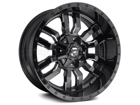 18" x 8" 5x114.3 / 5x120 ET35 Alloy Wheel D596 Sledge Matte Black / Gloss Black Lip Fuel