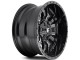 18" x 8" 5x114.3 / 5x120 ET35 Alloy Wheel D596 Sledge Matte Black / Gloss Black Lip Fuel