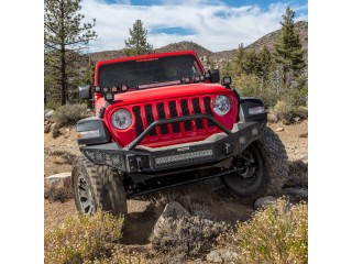 Jeep Wrangler JL / JL 4XE / Jeep Gladiator JT Front Bumper With Bull Bar Rockline Go Rhino