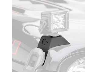 Jeep Wrangler JL / JL 4XE / Jeep Gladiator JT Hood Latch Pod Mount Kit For A Single Cube LED 3x3" Go Rhino