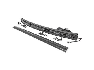 50" LED Light Bar Dual Row Curved White DRL Spot / Flood Black Series Rough Country