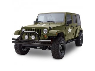 Jeep Wrangler JK Front Tubular Steel Bumper Black Smittybilt