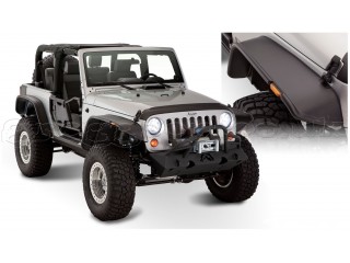 Jeep Wrangler JK Front And Rear Fenders Flares Standard Coverage Flat Style Bushwacker