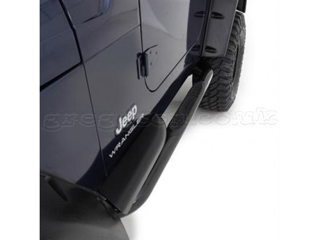 Jeep Wrangler TJ Side Bars Sure Step Gloss Black Smittybilt