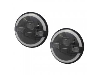 Jeep Wrangler JK 7" LED Ring Front Round Headlights Truck Lite