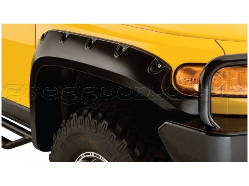 Pocket Bolt Style Fender Flares For Toyota FJ Cruiser 2007-2014 - Paintable Black ABS - PSI Auto Restyling